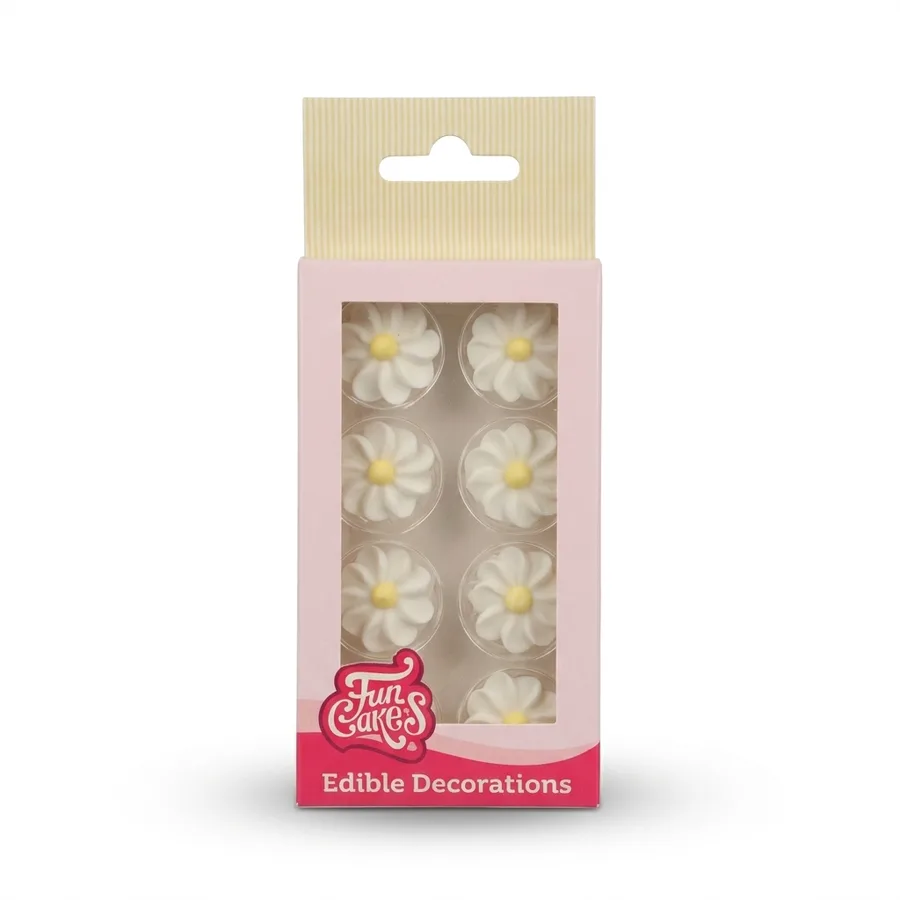 Cukrové ozdoby sedmikrásky 16 ks, 2,6 cm – FunCakes