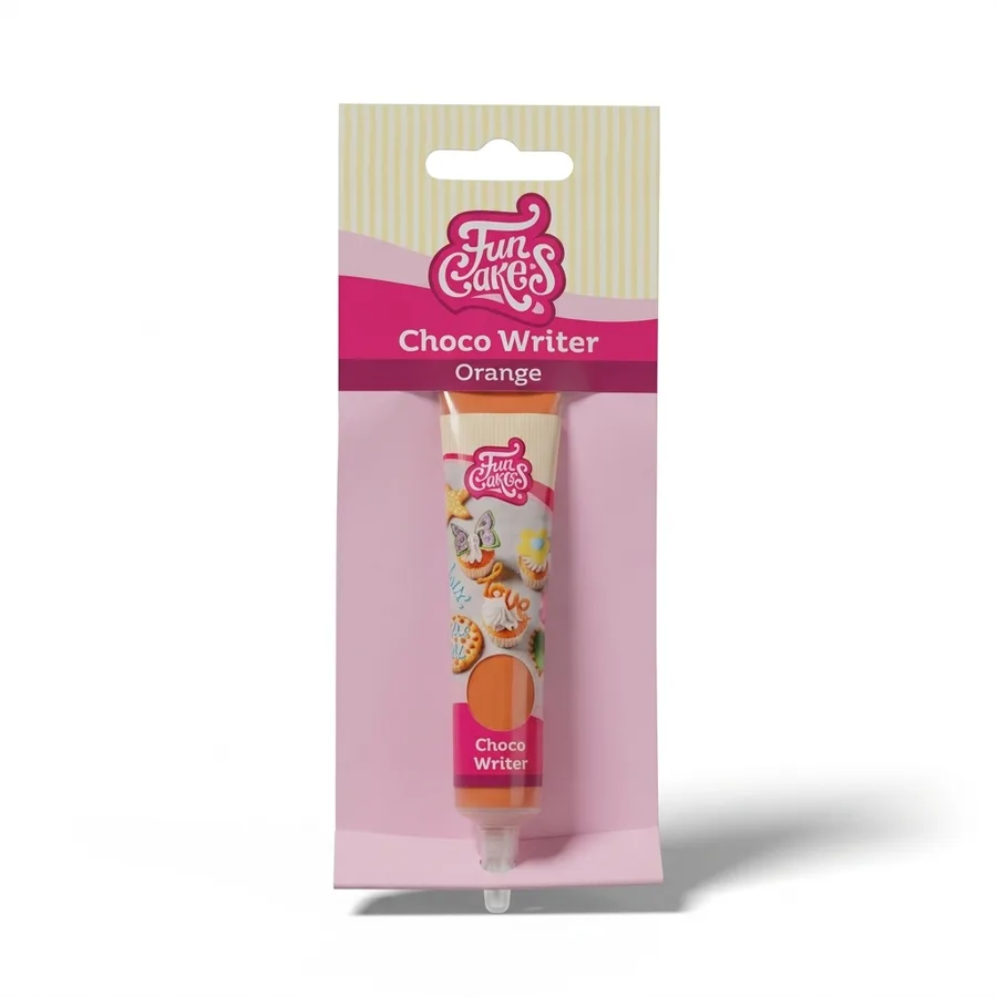 Oranžová zdobicí poleva v tubě Choco Writer 25 g – FunCakes