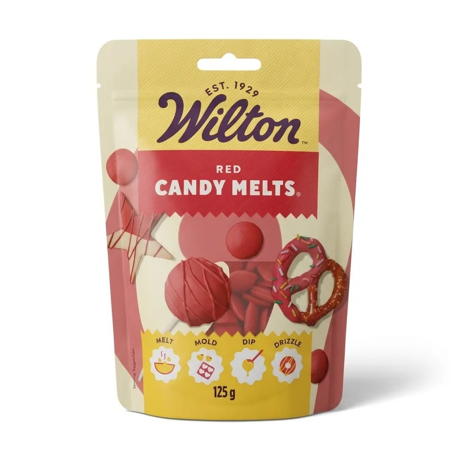 Cukrářská poleva Candy Melts červená 125 g – Wilton
