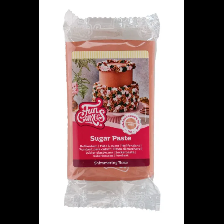 Potahovací hmota třpytivá růžová 250 g – FunCakes