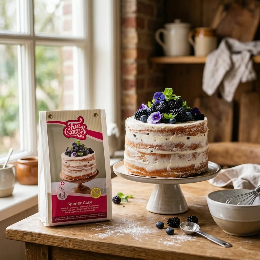 Bezlepková směs na piškotový korpus 400 g – FunCakes