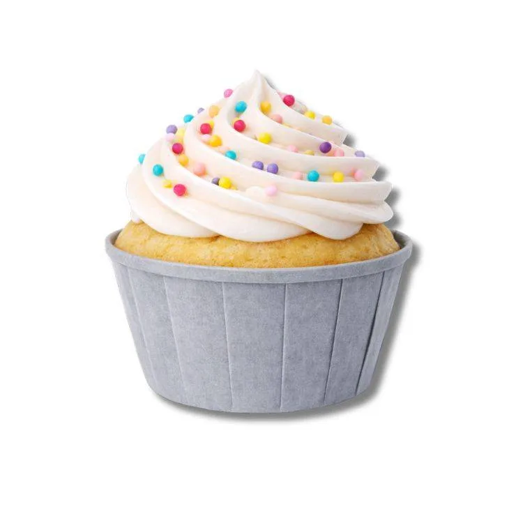 Košíčky na muffiny pevné šedé 5 × 3 cm (24 ks)