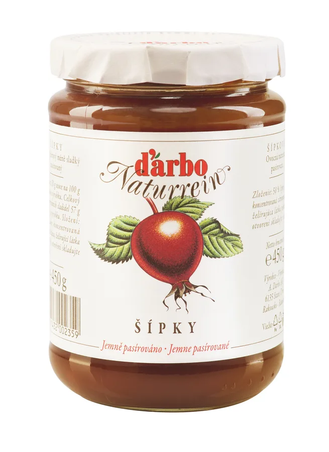 Šípkový džem výběrový méně sladký pasírovaný 450 g – Darbo