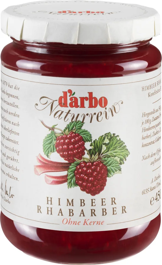 Džem malina s rebarborou 450 g – d'arbo