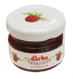 Malinový džem extra 20 × 28 g ve skle – Darbo