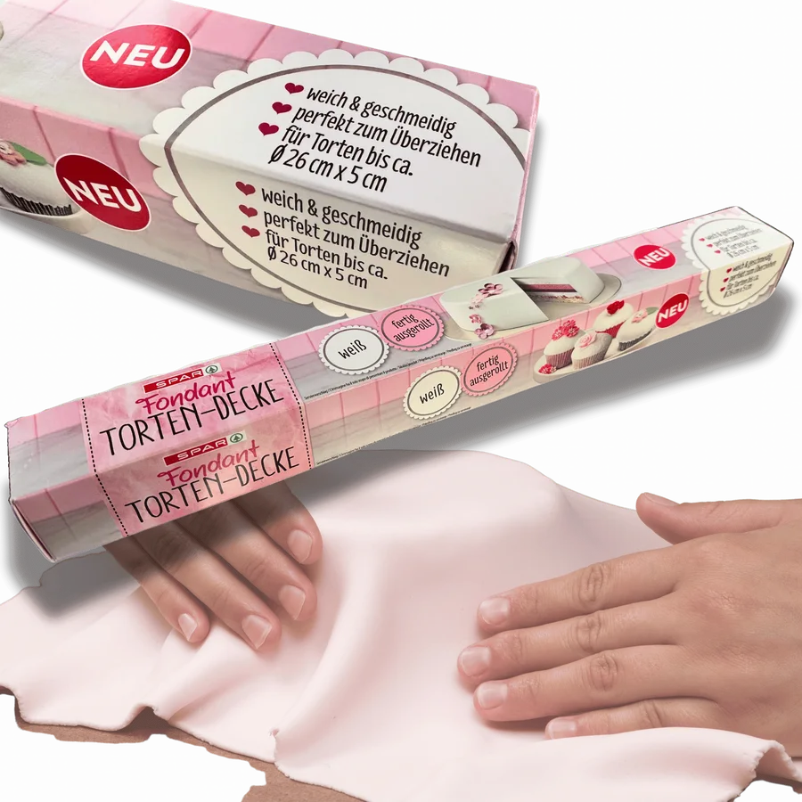 Vyválený bílý fondán na dort 36 cm, 300 g – SPAR