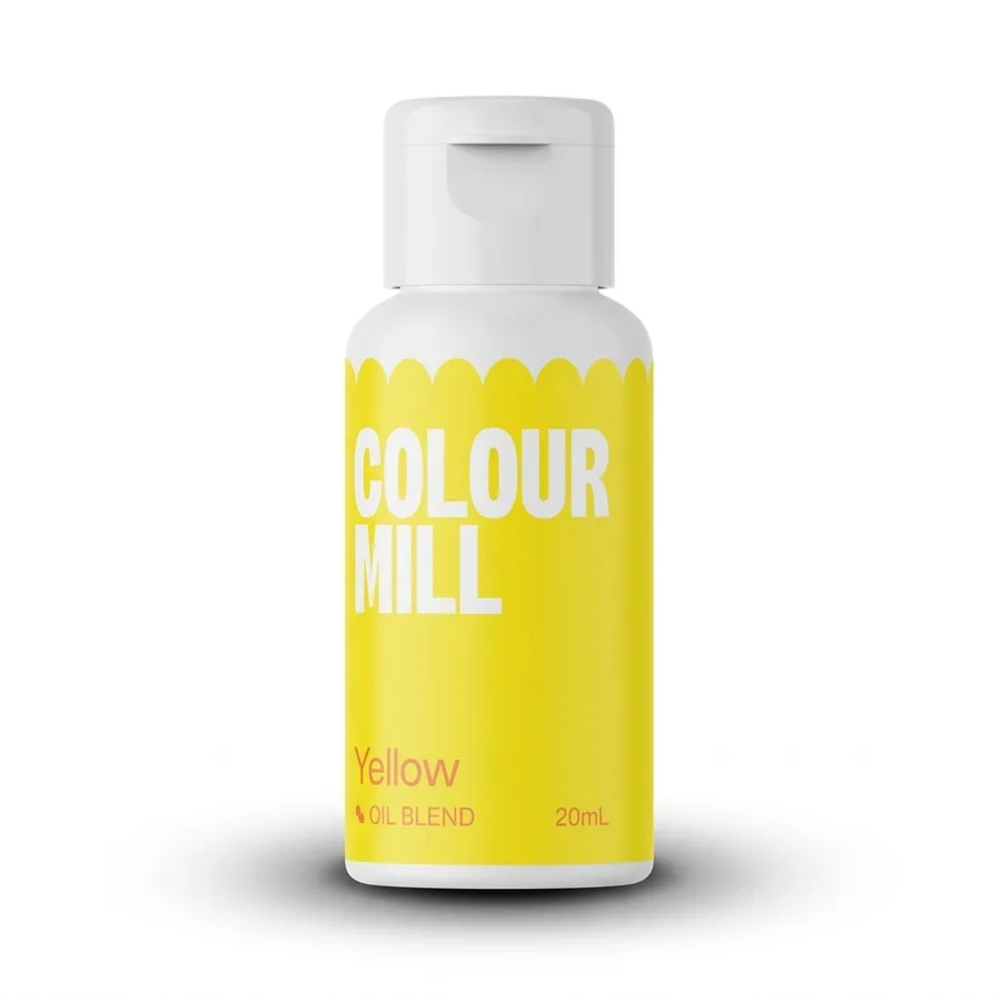 Tekutá olejová barva na čokoládu a krémy žlutá (Yellow) 20 ml – Colour Mill