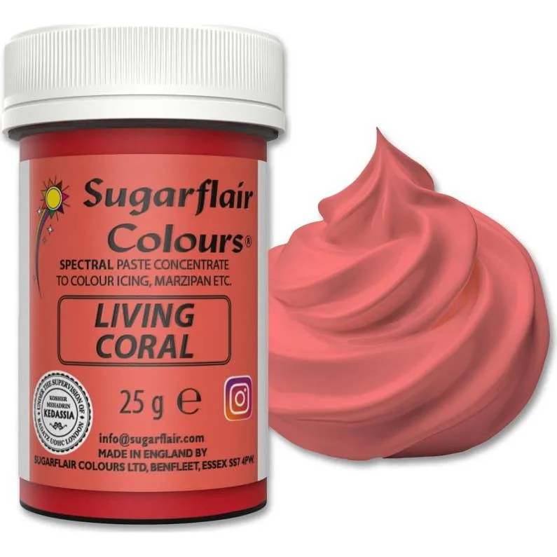 Gelová barva antique living coral 25 g – Sugarflair