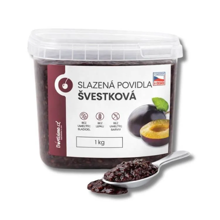 Slazená švestková povidla s vysokým podílem ovoce 1 kg