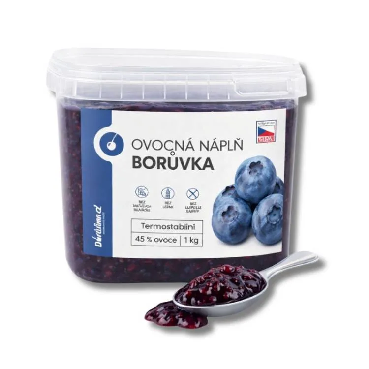 Termostabilní ovocná náplň borůvka s kousky ovoce 1 kg