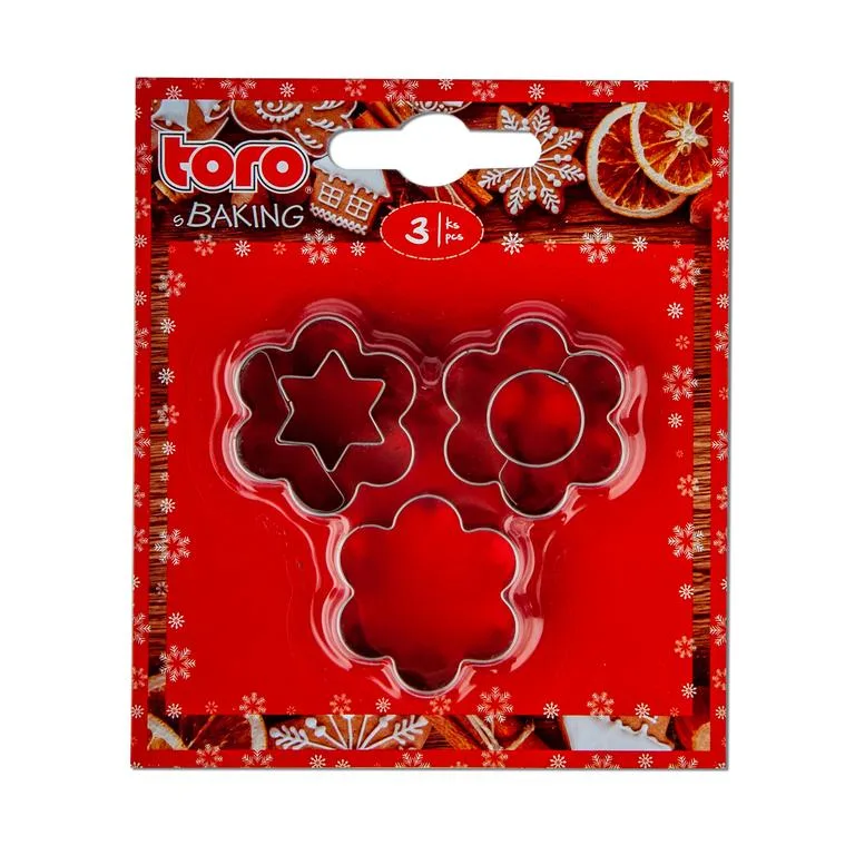 Sada kovových vykrajovátek Kytička se středem 4,2 cm 3 ks – TORO