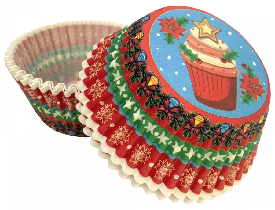 Košíčky na muffiny Vánoční cupcake 5 cm, 50 ks – Alvarak