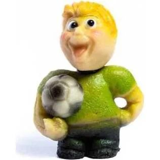 Marcipánová figurka fotbalista v zeleném dresu 7,5x5 cm 70g – Frischmann