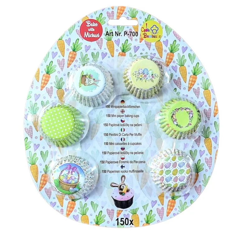 Papírové košíčky na pralinky Velikonoce 3,2 × 2 cm, 150 ks – Alvarak
