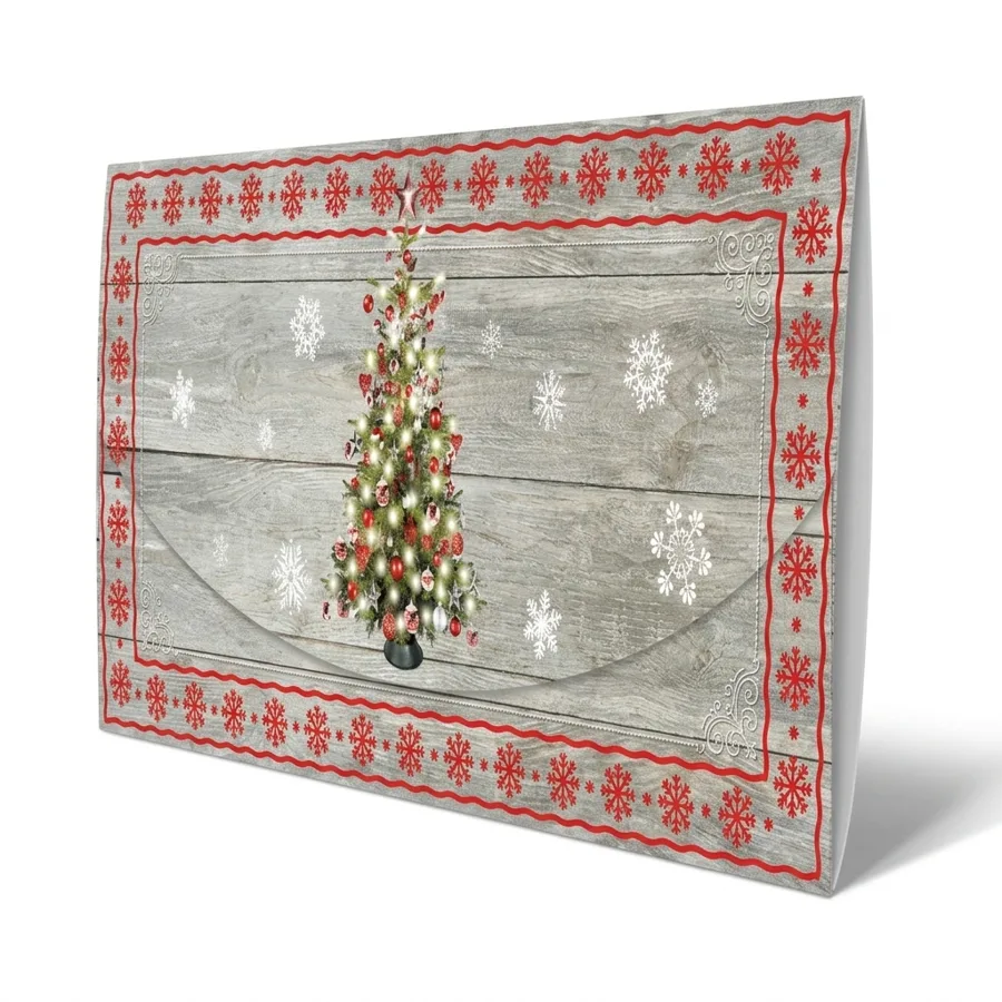 Dárková obálka na peníze Vánoční stromeček 23 x 11 cm
