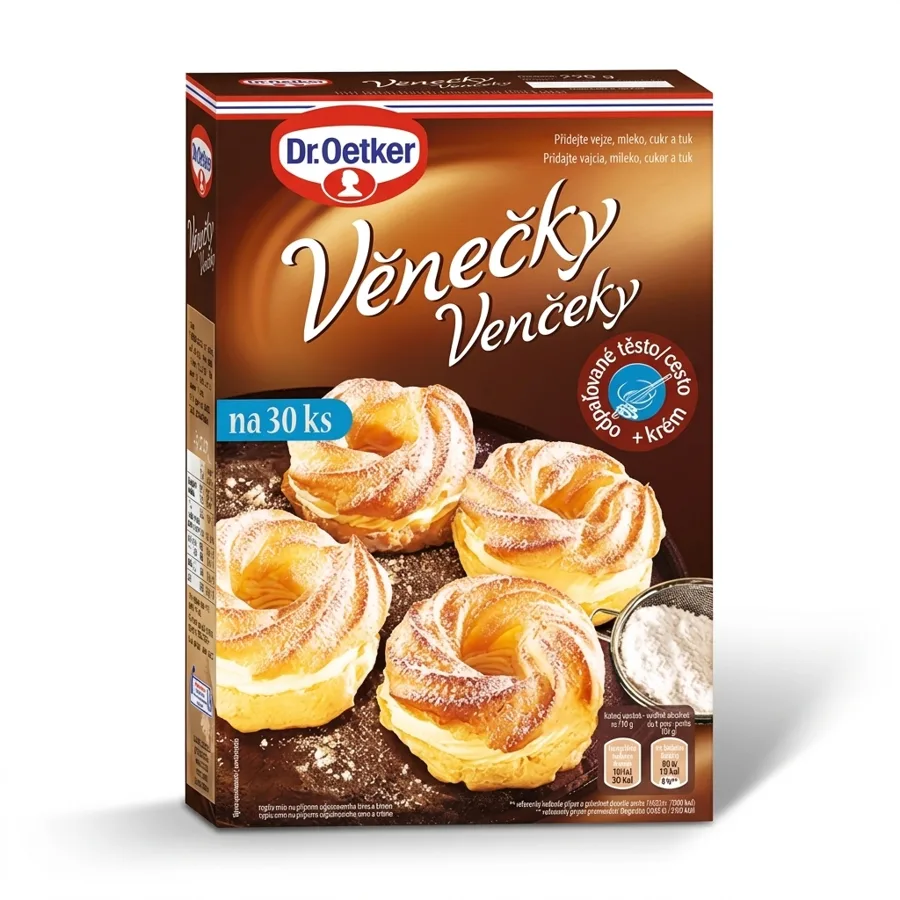 Směs na odpalované těsto a krém na Věnečky 290 g – Dr. Oetker