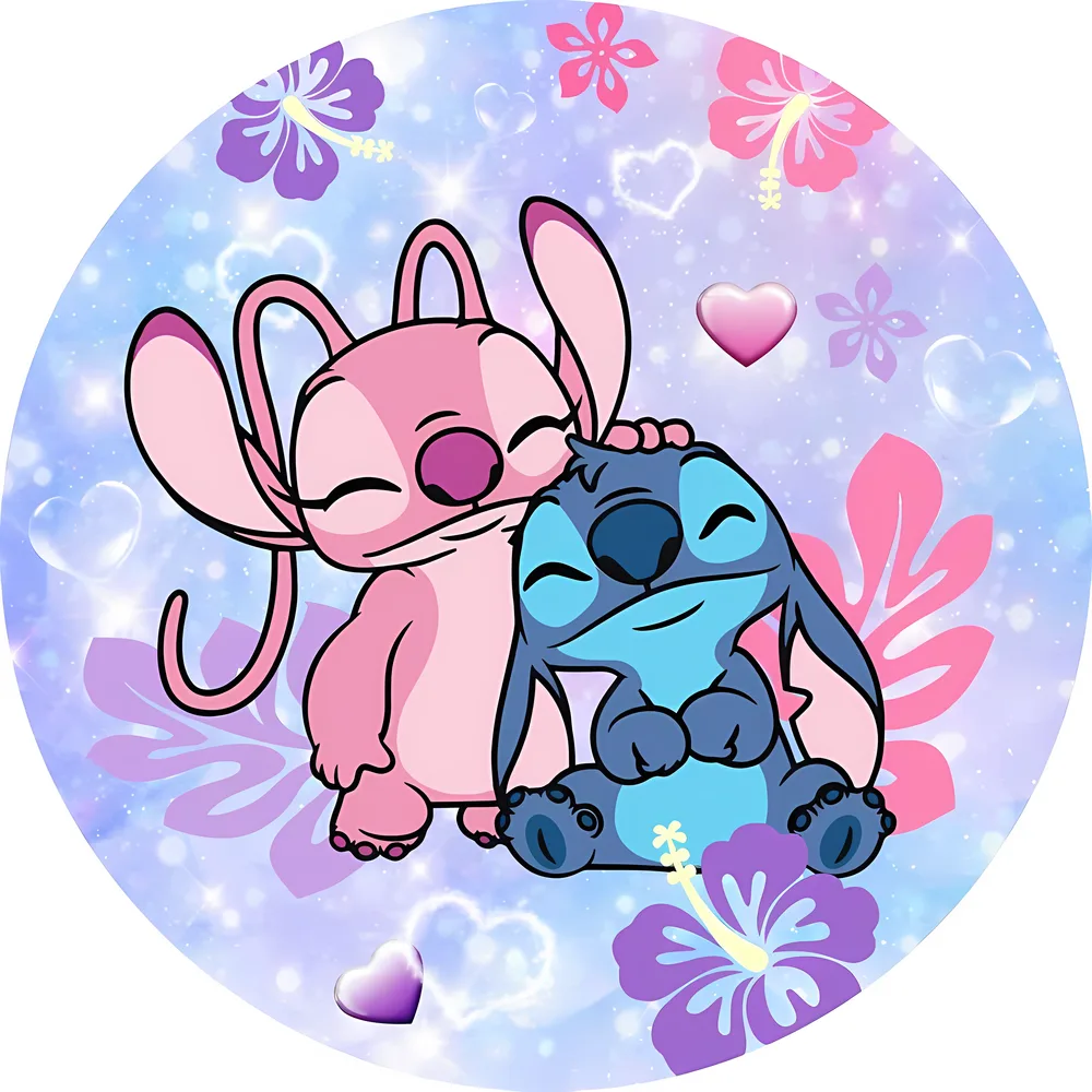 Lilo a Stitch – zamilovaný Stitch a Angel – jedlý obrázek na dort – jedlý obrázek na dort