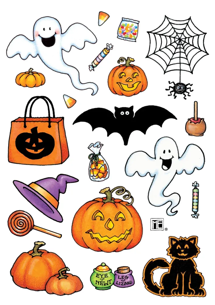 Halloween – duchové, dýně a netopýr – jedlý papír na hranatý dort – jedlý obrázek na dort
