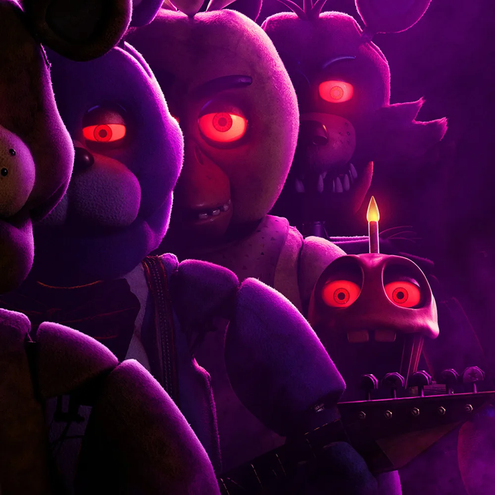 Five Nights at Freddy's – animatronici s červenýma očima – jedlý obrázek na dort – jedlý obrázek na dort