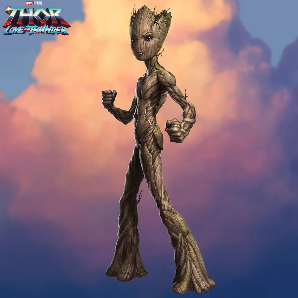 Avengers – Groot Thor Love and Thunder – jedlý obrázek na dort – jedlý obrázek na dort