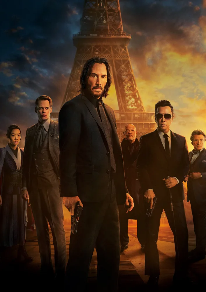 John Wick – parta u Eiffelovy věže v Paříži – jedlý papír na hranatý dort – jedlý obrázek na dort