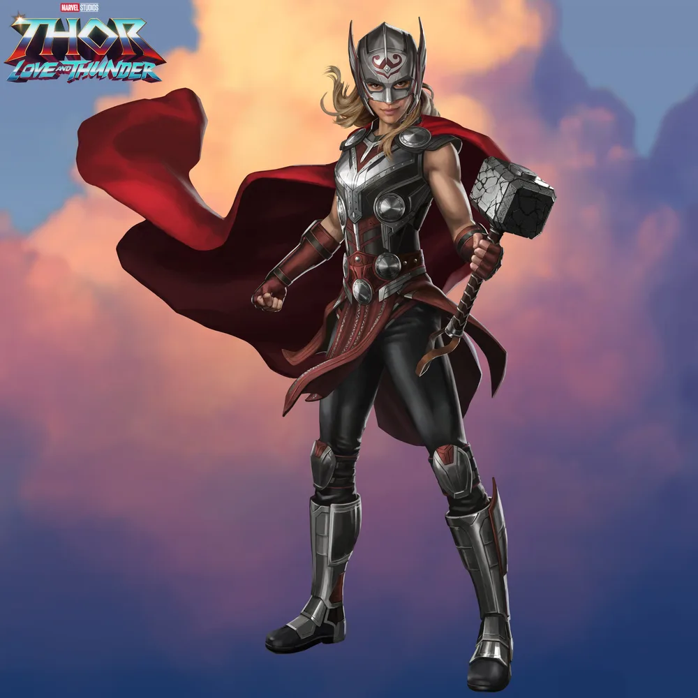 Thor – Mighty Thor Jane Foster s kladivem – jedlý obrázek na dort – jedlý obrázek na dort
