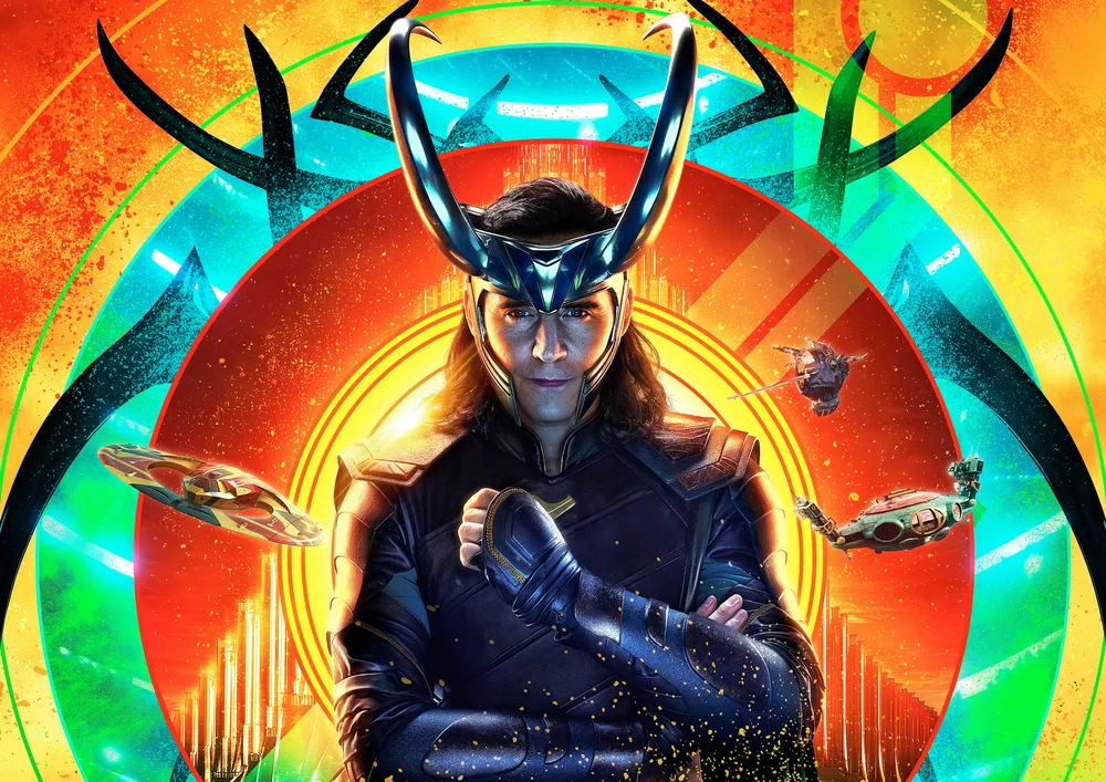 Avengers – Loki v helmě s rohy – jedlý papír na hranatý dort – jedlý obrázek na dort