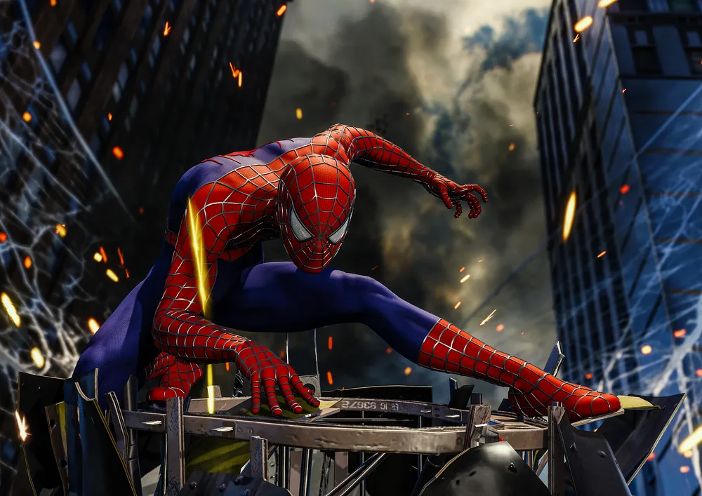 Spiderman – v akci mezi mrakodrapy – jedlý papír na hranatý dort – jedlý obrázek na dort
