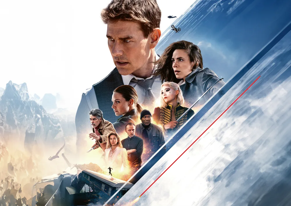 Mission Impossible – Ethan Hunt a akční tým – jedlý papír na hranatý dort – jedlý obrázek na dort