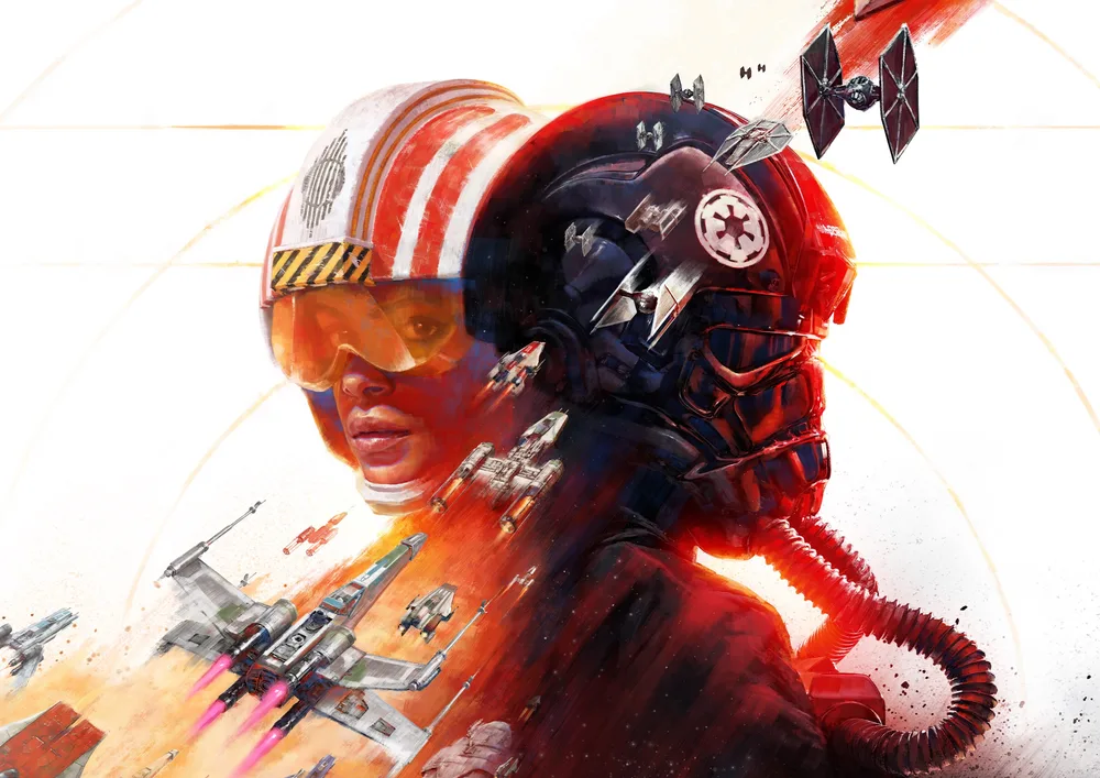 Star Wars – Piloti Squadrons a stíhačky – jedlý papír na hranatý dort – jedlý obrázek na dort