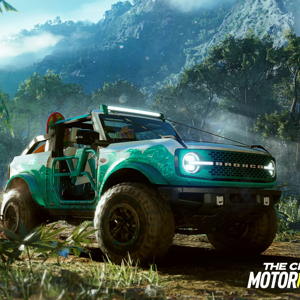 The Crew Motorfest – terénní Ford Bronco v džungli – jedlý obrázek na dort – jedlý obrázek na dort
