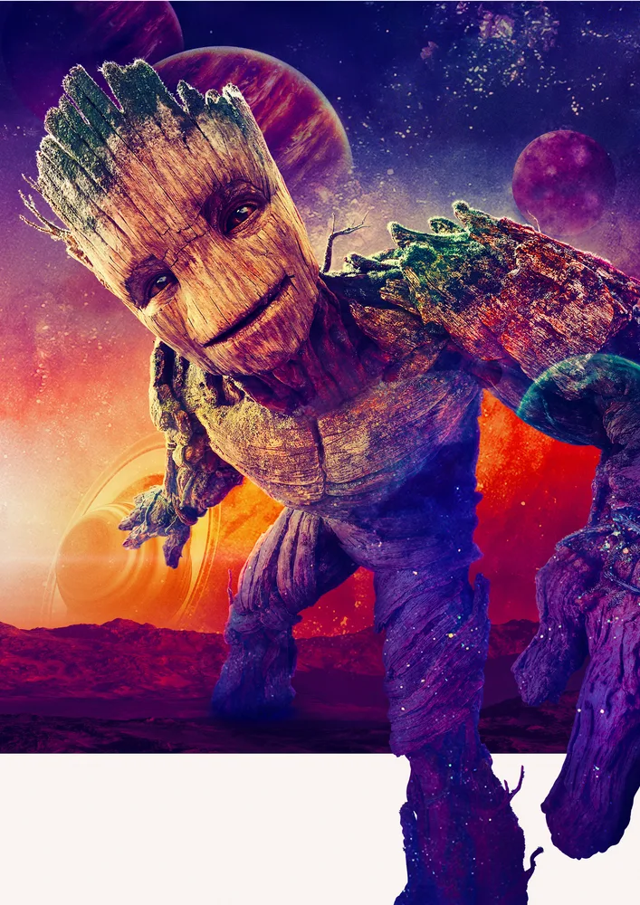 Avengers – Groot ve vesmíru – jedlý papír na hranatý dort – jedlý obrázek na dort