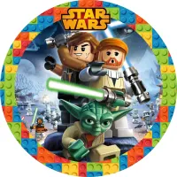 Lego – Star Wars – Yoda se světelným mečem – jedlý obrázek na dort