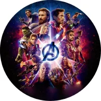 Avengers – plakát ve vesmíru – jedlý obrázek na dort