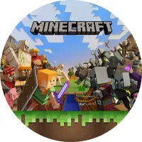 Minecraft – Alex a horda mobů – jedlý obrázek na dort