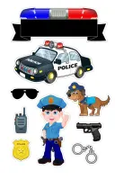 Policie – jedlý papír na hranatý dort