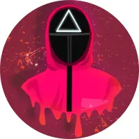 Hra na Oliheň – Squid Game – strážce v růžovém – jedlý obrázek na dort