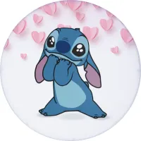 Lilo a Stitch – stydlivý v srdíčkách – jedlý obrázek na dort