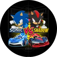 Sonic – Sonic vs Shadow – jedlý obrázek na dort