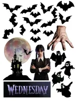 Wednesday – měsíc, Věc a nápis – jedlý pás na bok dortu