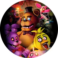 Five Nights At Freddys – Freddy a Chica – jedlý obrázek na dort