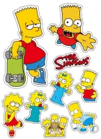 Simpsonovi – Bart na skateboardu a Líza – jedlý papír na hranatý dort