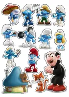Šmoulové – Gargamel a Azrael – jedlý papír na hranatý dort