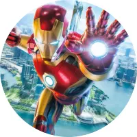 Avengers – Iron Man – let nad městem – jedlý obrázek na dort