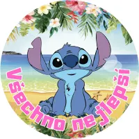 Lilo & Stitch Všechno nejlepší – jedlý obrázek na dort