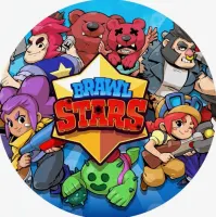 Brawl Stars – hrdinové a velké logo – jedlý obrázek na dort