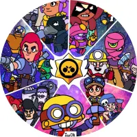 Brawl Stars – hrdinové v dílcích – jedlý obrázek na dort