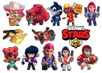 Brawl Stars – výřezy celé party – jedlý papír na hranatý dort