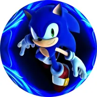 Sonic – v modrém víru – jedlý obrázek na dort