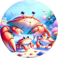 Mořský svět – Krab – jedlý obrázek na dort